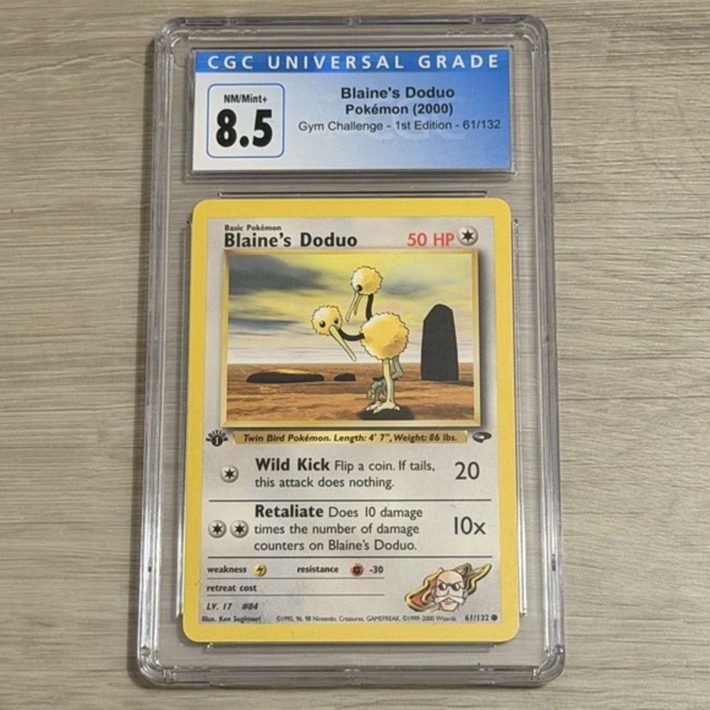 Blaine's‎ Doduo 61/132 1st Edition CGC 8.5 Pokemon 2000 Gym Challenge TCG WOTC